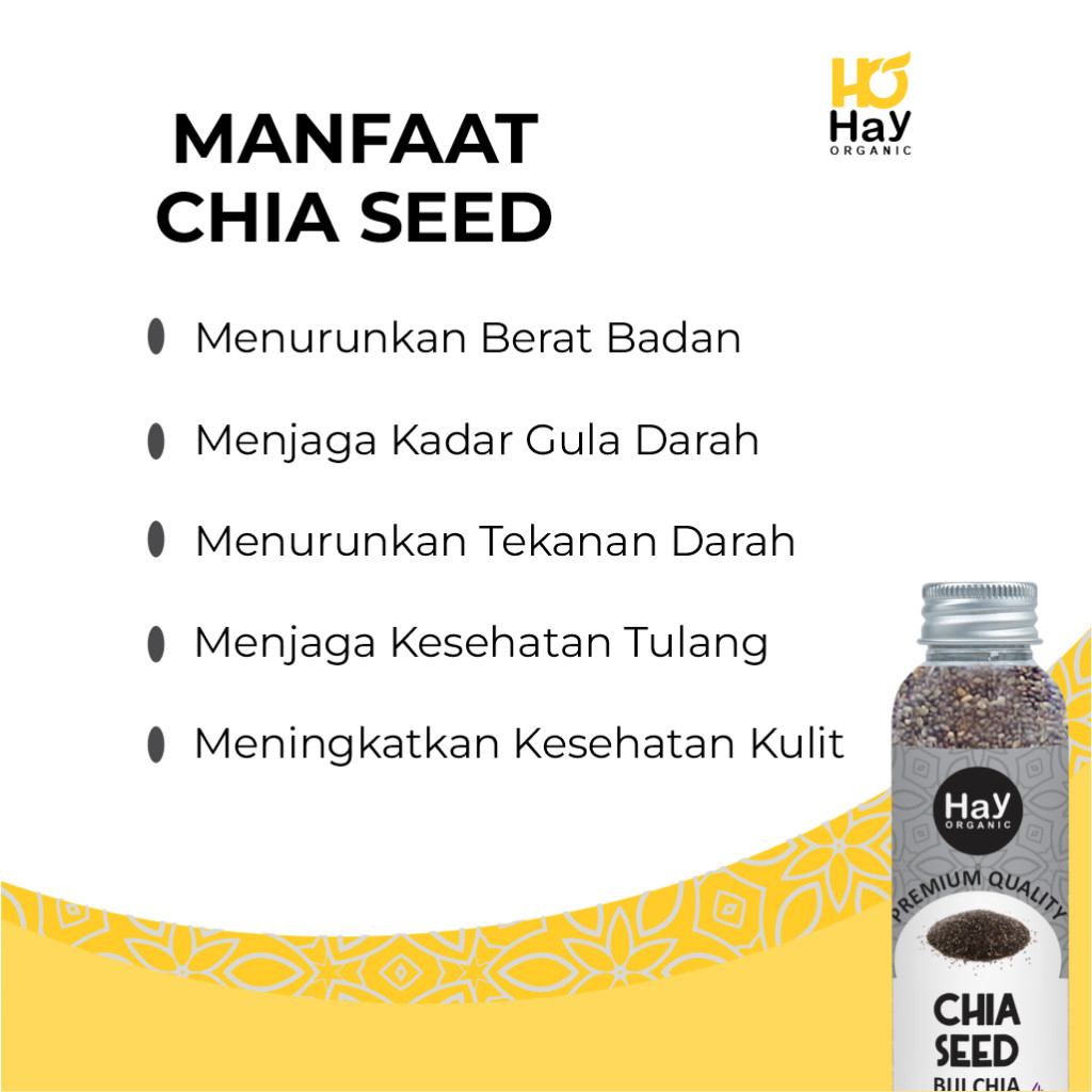 

Hay Organic - Black Chia Seeds Organic Untuk Diet 70 gr Biji Chia Seed Mexico Organik