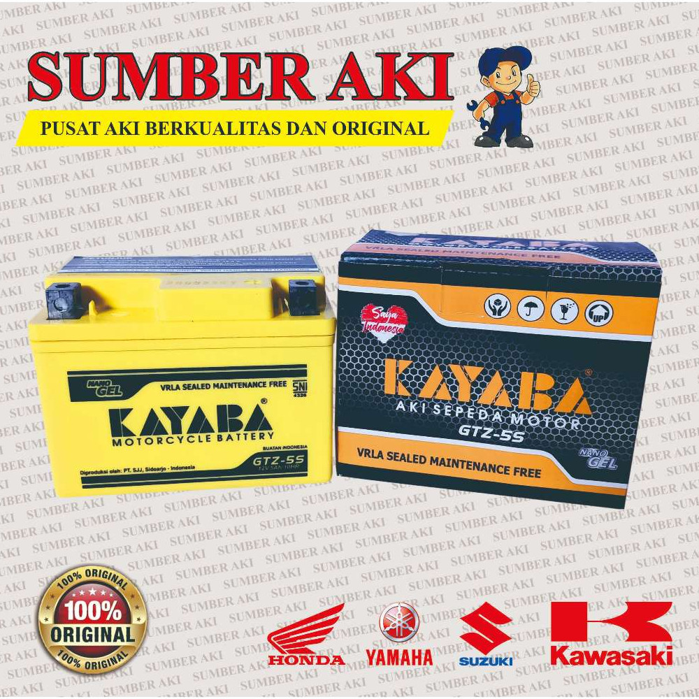 Kelgo - Aki Motor KAYABA GTZ5S Aki Kering
