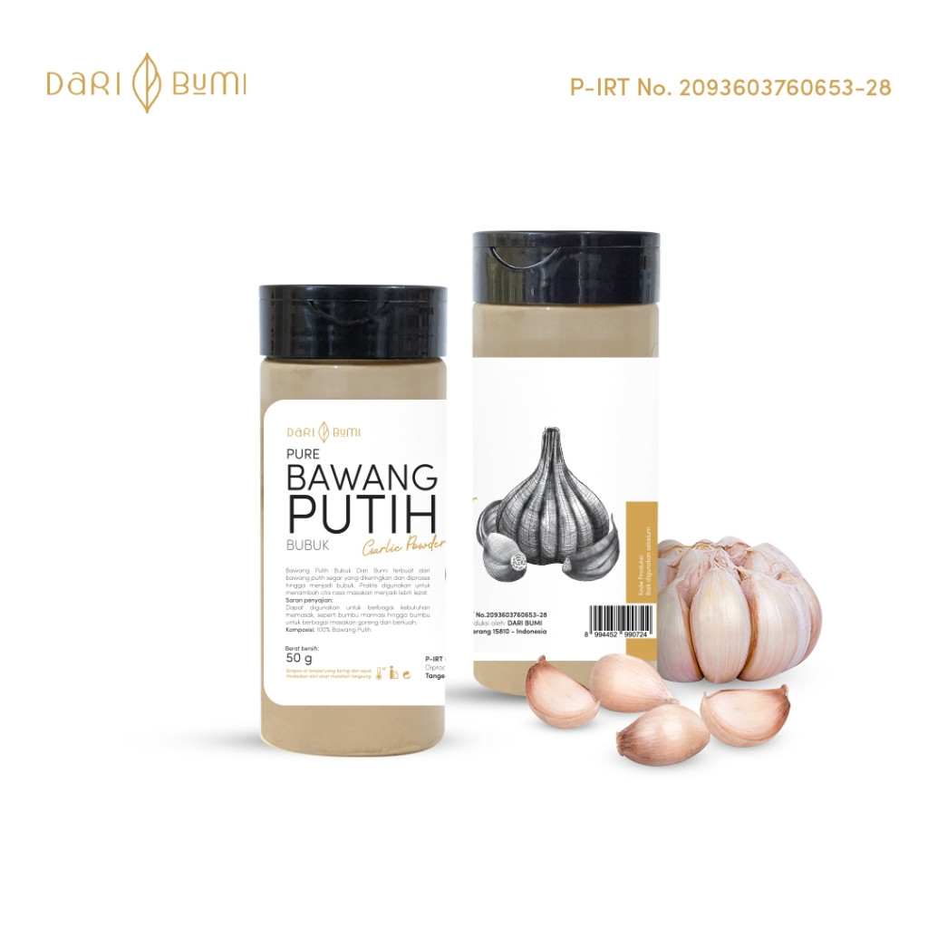 

Dari Bumi Bawang Putih Bubuk 50 Gr Premium Garlic Powder