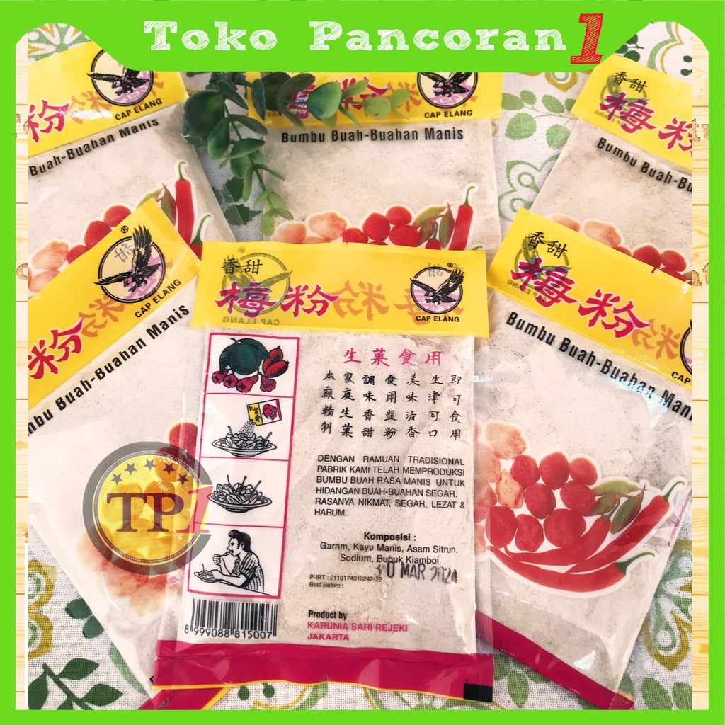 

garam rujak / garam penyedap buah /Bumbu Buah Pedas Manis Cap Elang / pedas / 100 Gram