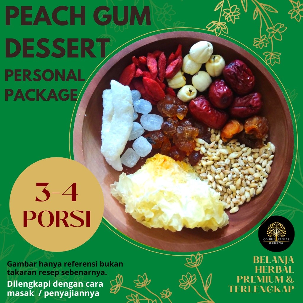 

Premium Peachgum Gum Dessert Paket Personal 3-4 Porsi Fresh Original