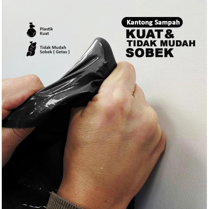 KANTONG PLASTIK SAMPAH HITAM TEBAL 90X120cm TRASH BAG JUMBO - PACK
