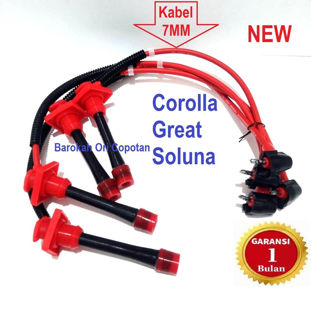 Kabel Tali Busi Toyota Corolla Great Soluna AE100 AE101 AE110 AE111 Sprinter Carina 4A 5A Racing