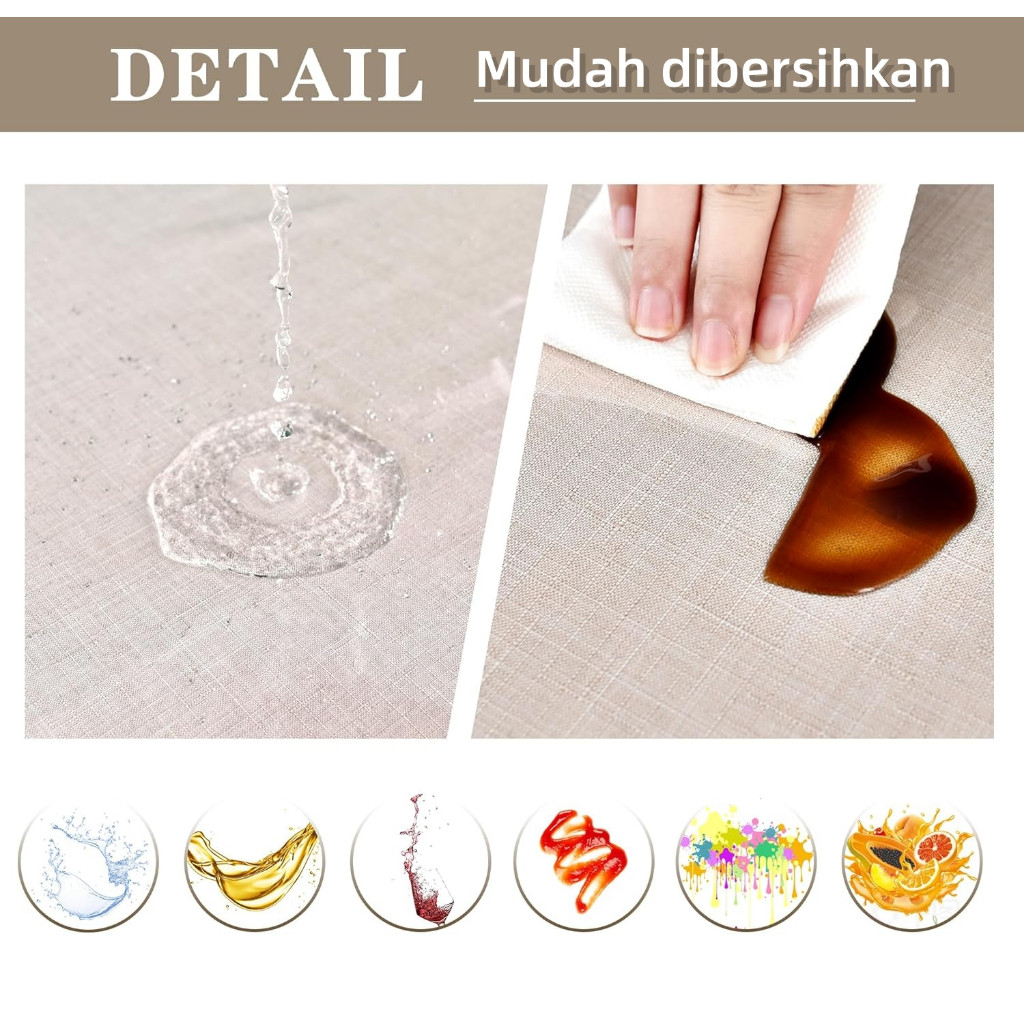 Taplak Meja Transparan Bahan Mika Plastik Taplak Meja Makan PVC Transparan BISA CUSTOM UKURAN -Tebal