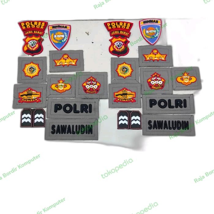 Bordir Polisi Polri Timbul 3D