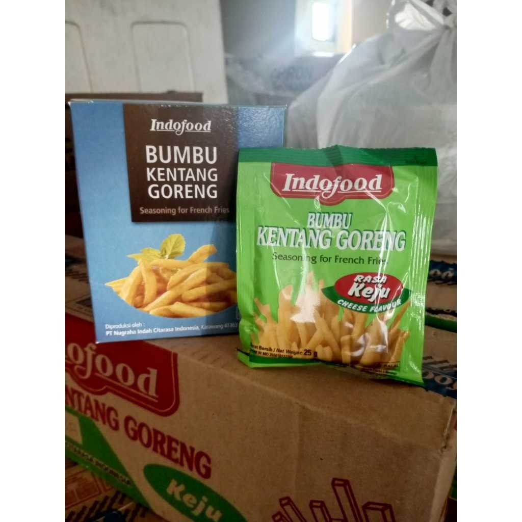 

Omahjajanan Indofood Bumbu Kentang Goreng Rasa Keju / Dus