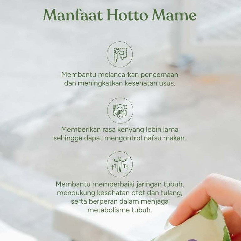 

Restokobar Hotto Mame Multigrain Protein With Edamame 1 Pouch 12 Sachet