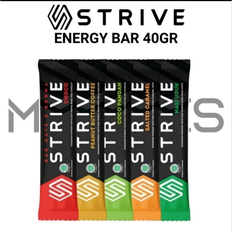

Restokobar Strive Energy Bar - Vegan Healthy Bars Snack Sehat Made From Oats Almond