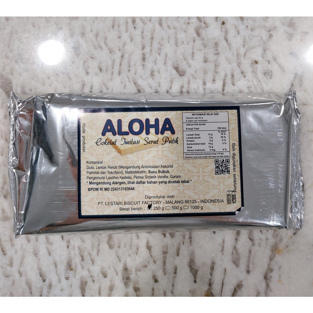 

Eumsig Aloha Coklat Putih Compound Serut 250Gr White Cooking Chocolate