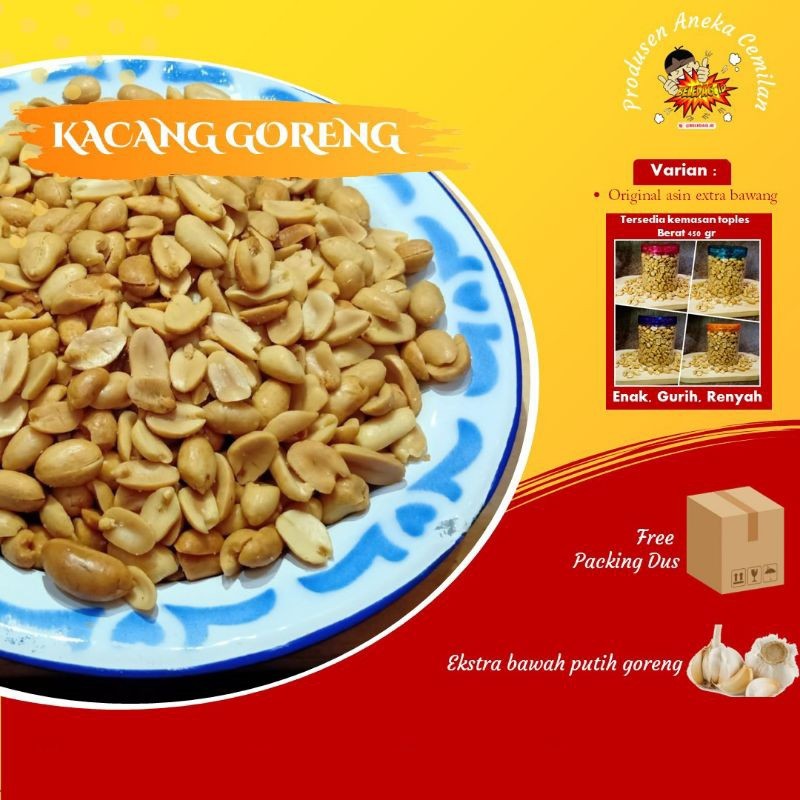 

Restokobar Beledagid Kacang Goreng Bawang Toples 450Gr