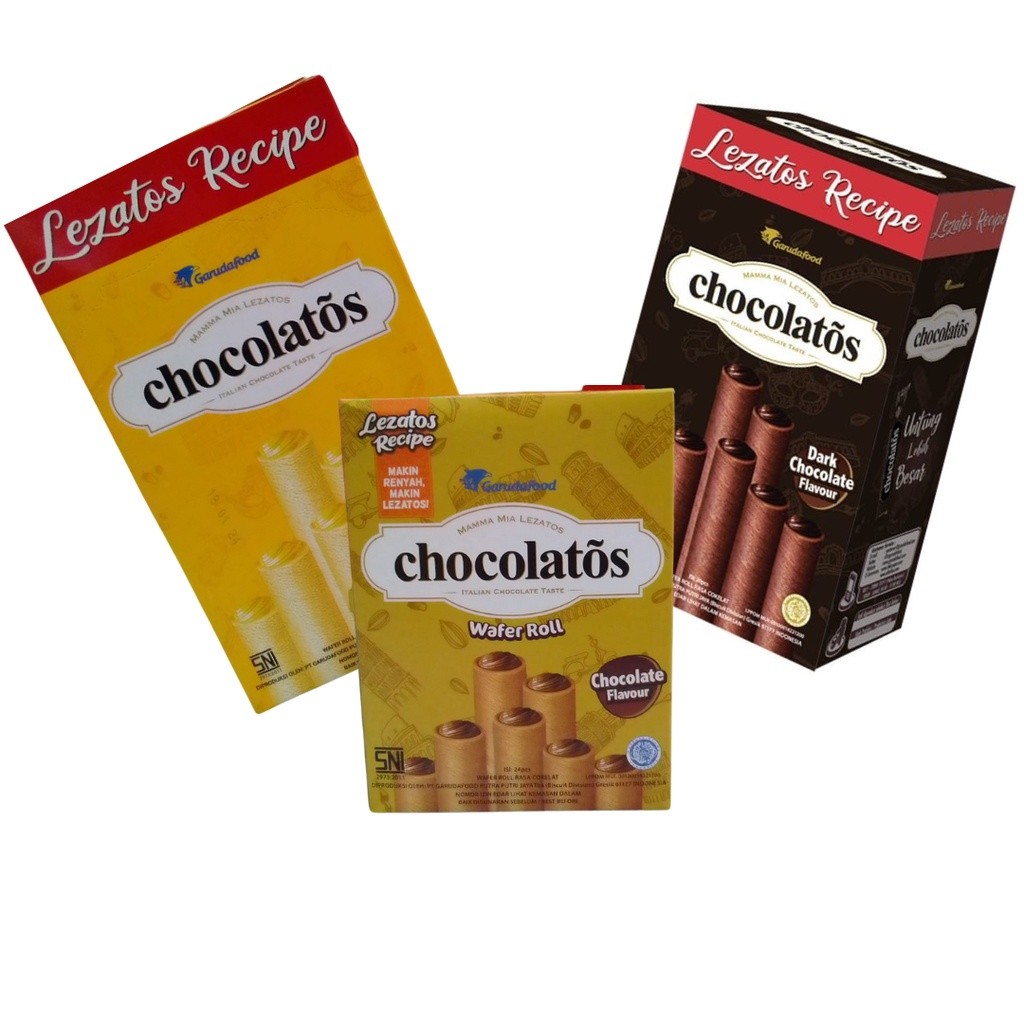 

Restokobar Garudafood Chocolatos Wafer Roll Stik Varian Rasa Beragam