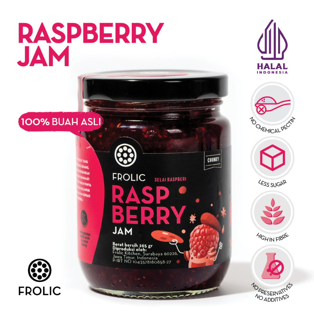 

Sega Tungtung Frolic Raspberry Jam - Selai Buah Rasberi