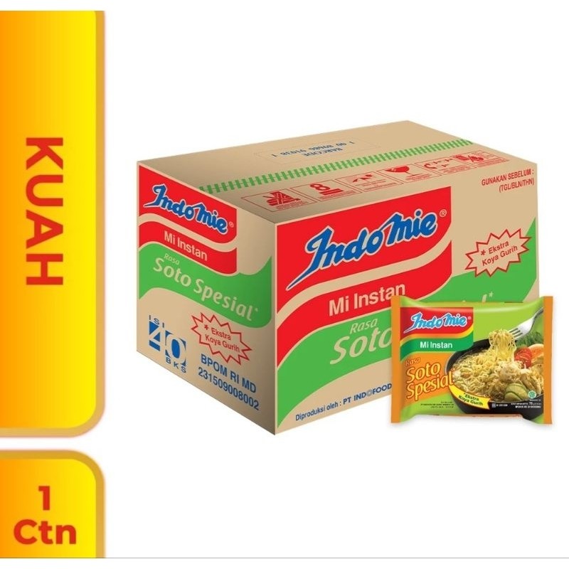 

Sega Tungtung Indomie Soto Spesial 1 Dus 40 Pcs