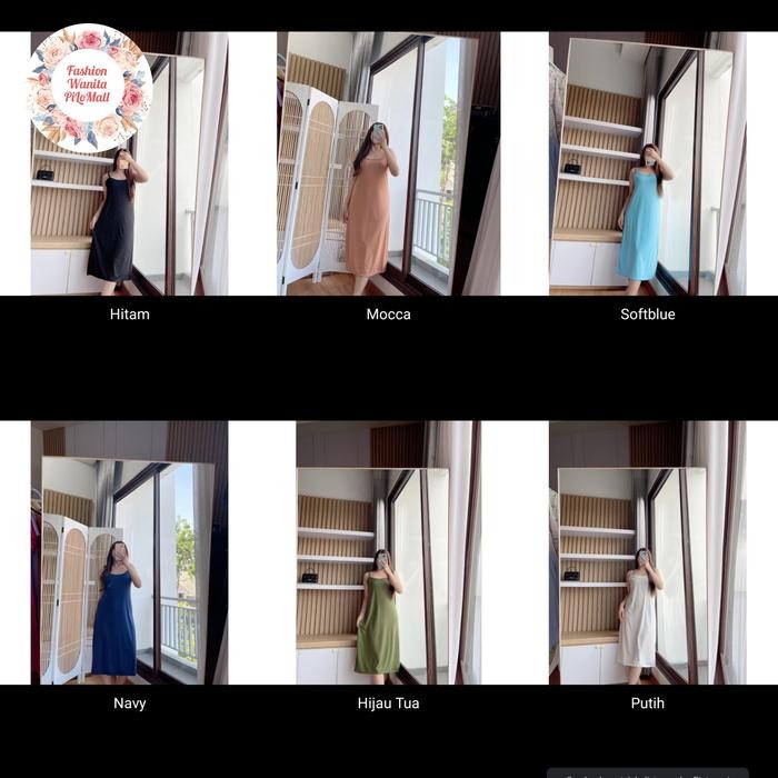 Tanktop Dress Jumbo Big Size Inner Daster Kaos Tank Top Tanpa Lengan