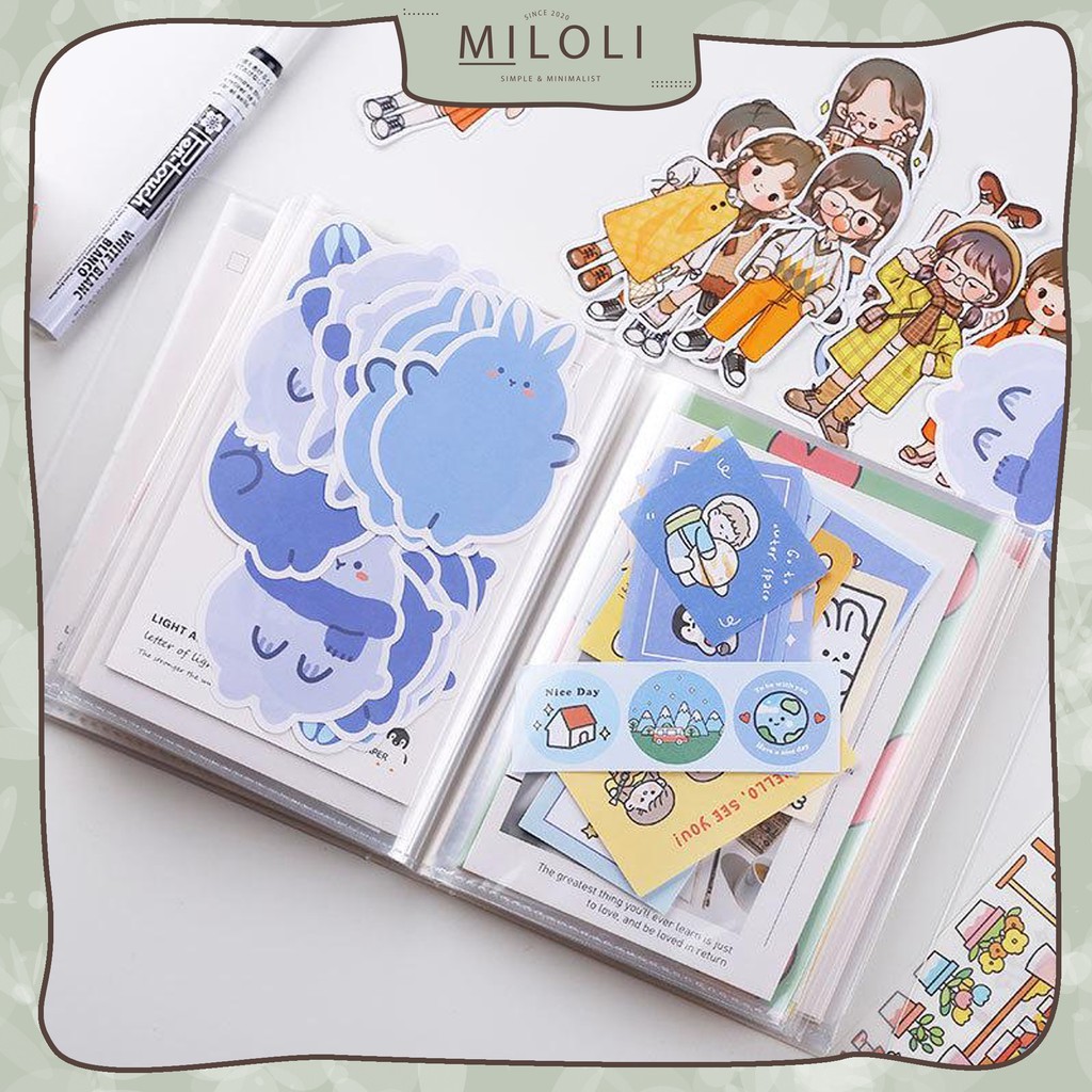 

A6 BAG TYPE STORAGE BOOK BUKU BINDER PVC TRANSPARAN 4R ALBUM BOOK - F0084