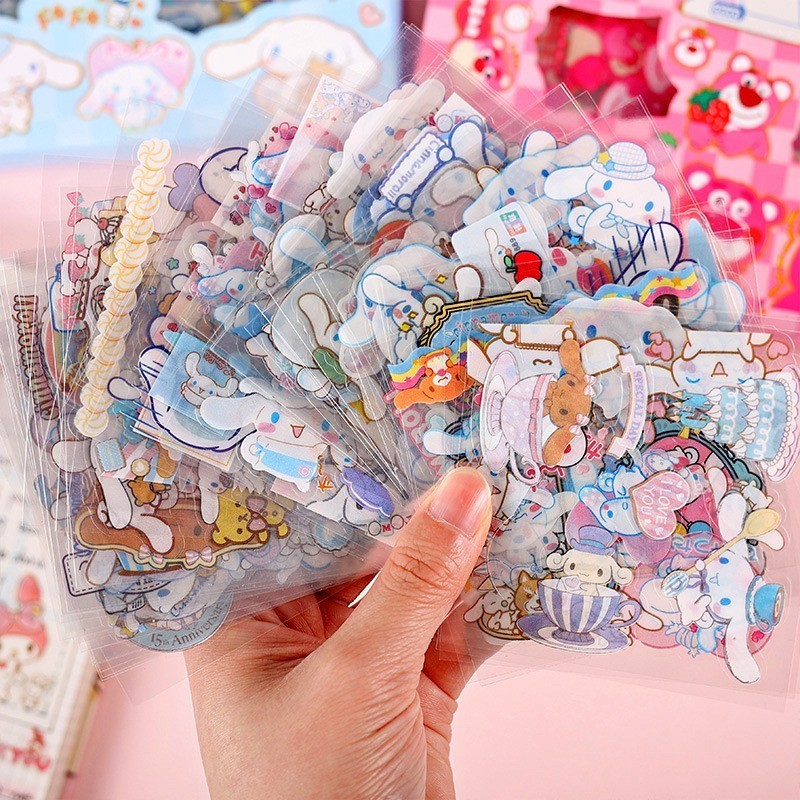 

STICKER LUCU 2D SANRIO KARAKTER KUROMI DAN MELODY ISI 100 LEMBAR PER BOX