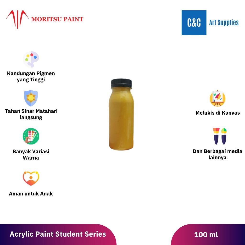 

CAT LUKIS MORITSU 100ML EDISI PELAJAR / CAT AKRILIK MORITSU STUDENT EDITION