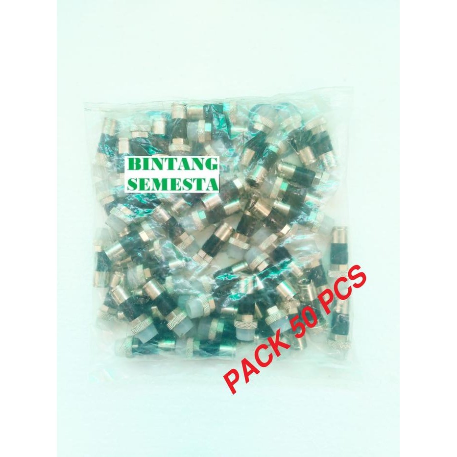 Pack 50 Pcs Ppc Belden Jack Connector Rg6 Compression Compres F Rg 6
