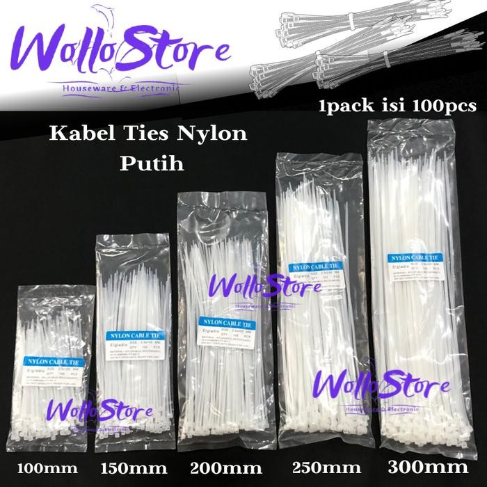 

Kabel Ties Putih 10cm/ 15cm /20cm /25cm /30cm Harga 1Pack isi 100pcs