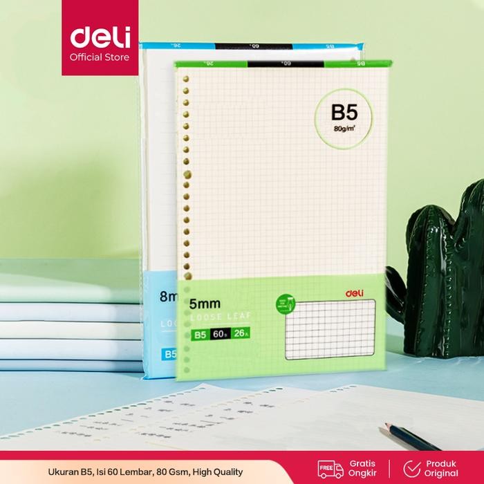 

Deli Loose Lead / Isi Binder B5 , 60 Lembar 80 GSM High Paper NX560-1