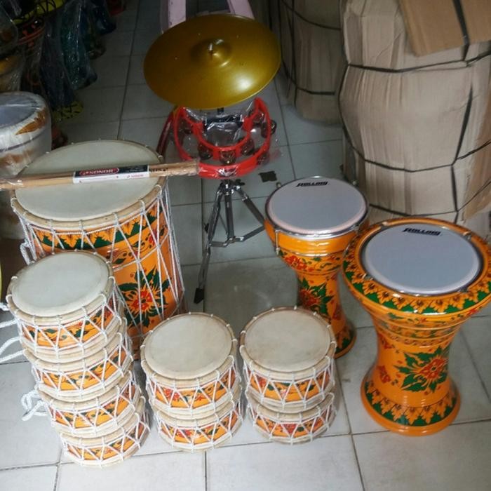 TERLARIS Alat Musik Marawis Batik Lengkap isi 12 alat SALE