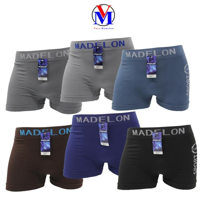 PREMIUM Madelon Boxer(JUMBO) 3-Pcs CD Seamless Pria Art 3317