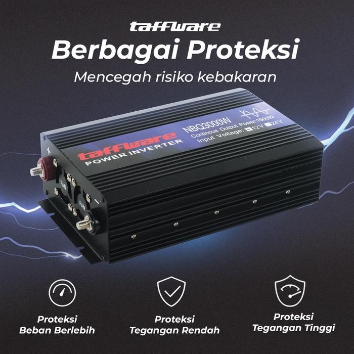 POWER INVERTER CAR PURE SINE WAVE DC 12V AC 220V 3000W SY3000 SUNYIMA KUALITAS TERBAIK