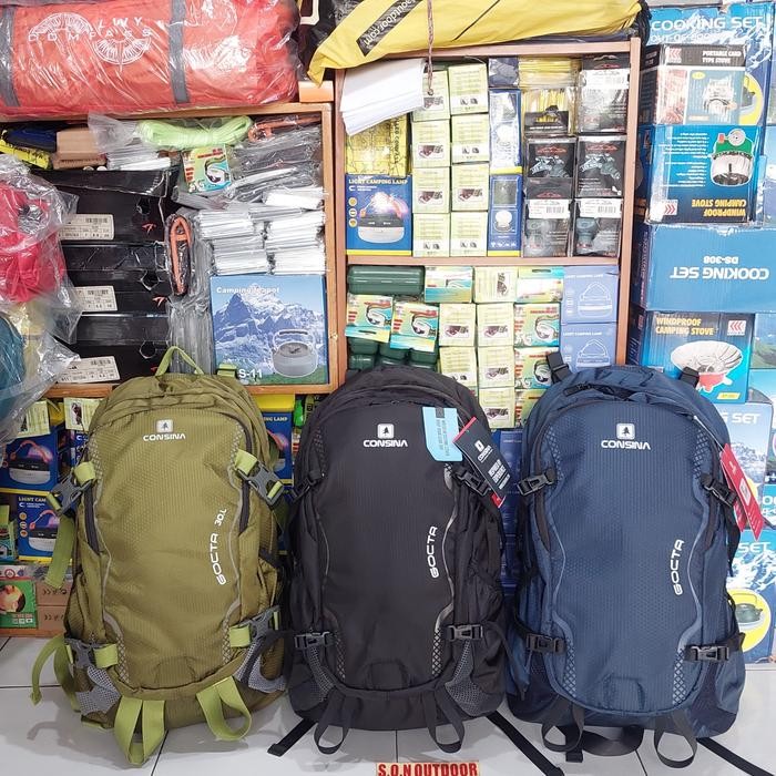 Tas Daypack Sekolah Kuliah Outdoor Consina Gocta 30L Include Raincover