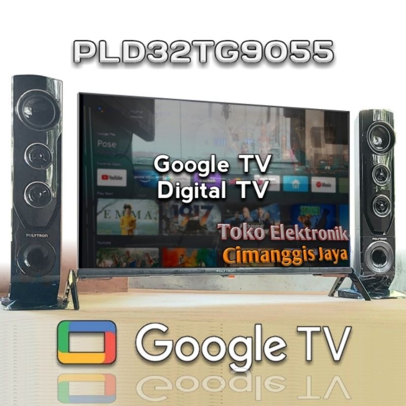 SIAPKIRIM Google Android smart tv led Polytron 32 inch cine bluetooth PLD32TG9055 READY STOCK