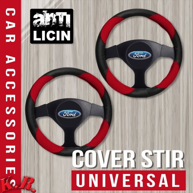 PREMIUM KR Cover Stir Mobil Sarung Stir Ford Ranger Ecosport Focus Everest