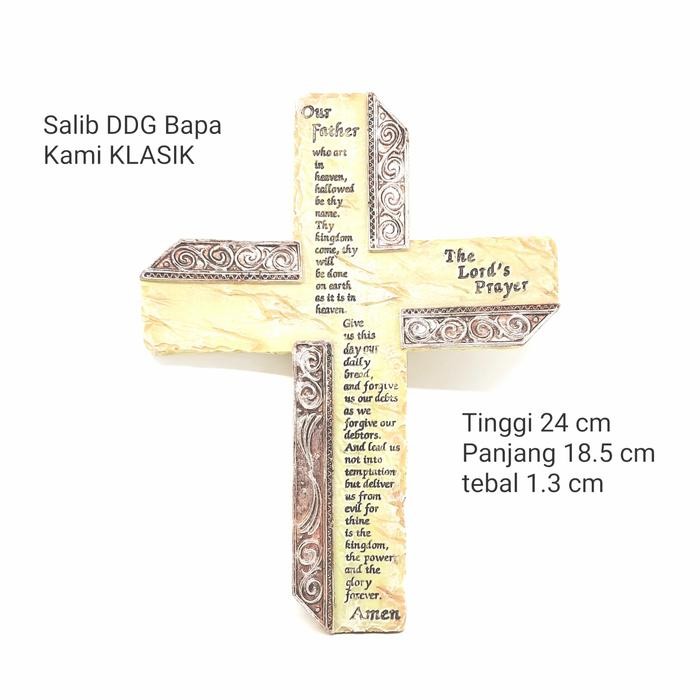 Hiasan Dinding Salib Bapa Kami / Patung Rohani Yesus Bapa Kami