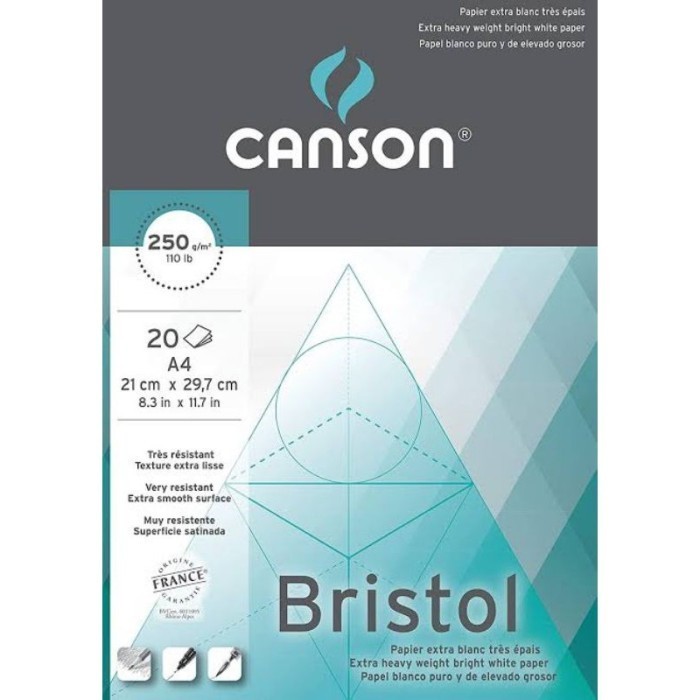 

LINDU Canson Bristol 20 Sheets A4 250G