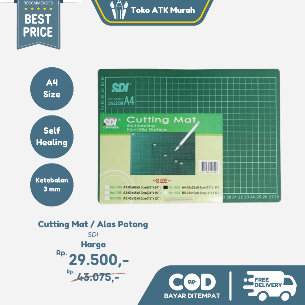 

Cutting Mat SDI A4 / Alas Potong 30 x 22 cm