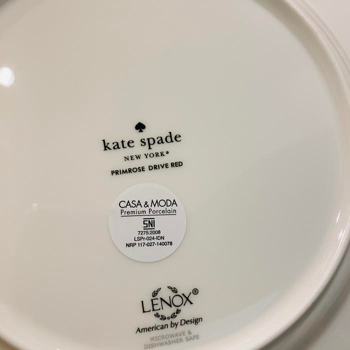Dinner Set Kate Spade Lenox Primrose Drive Cobalt Red - Dot Cantik