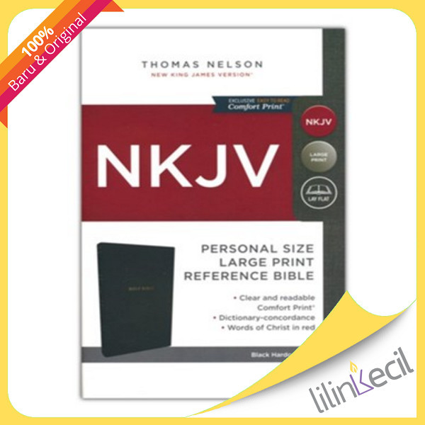 PROMO NKJV HOLY BIBLE PERSONAL SIZE LARGE PRINT REFERENCE BIBLE, COMFORT PRINT--HARDCOVER BLACK