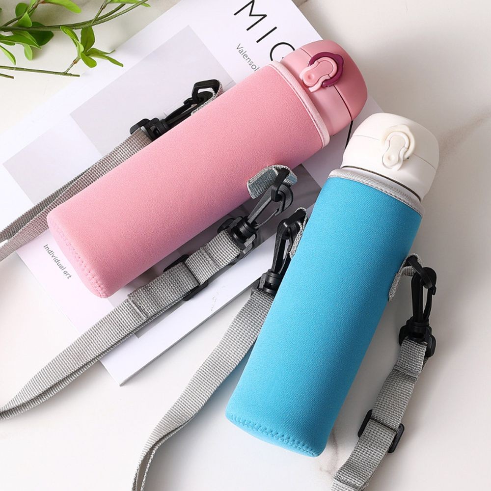 Water Bottle Cover Bag Pouch With Strap Neoprene Water Pouch Holder Shoulder Strap Black Bottle