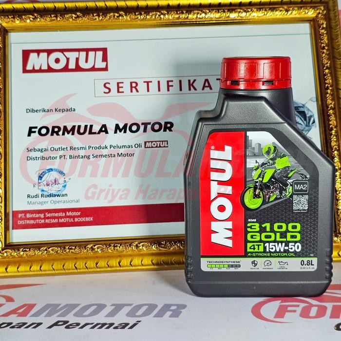 Motul 3100 Gold 4T All Series (Synthetic) Oli Mesin Premium Motor 4TAK Manual (Original Resmi Motul