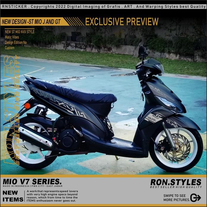 MIO V7 Cutting Sticker Striping Mio J Mio GT Model Nvx New Desain Simple Style Motor