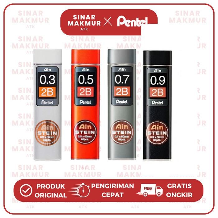 

Ready JT Isi Pensil/Ain Stein Mechanical Pencil Refill 2B Pentel (Tube)