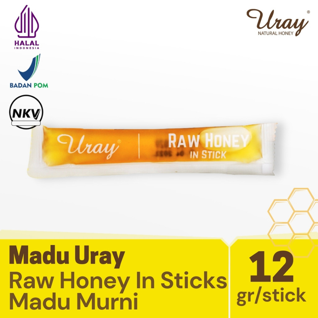 

Bundling 6 Box Madu Uray Raw Honey In Sticks 120gr - Madu Hutan