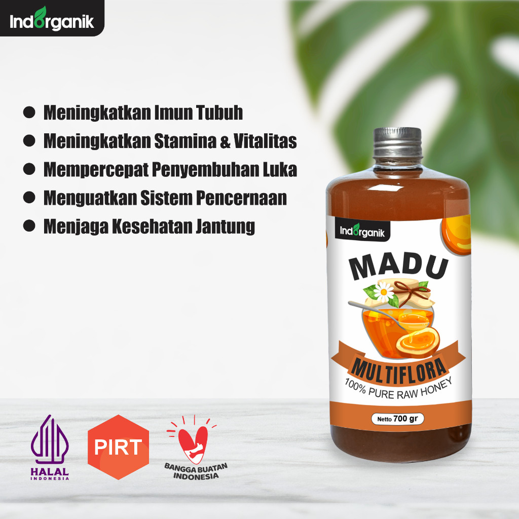 

INDORGANIK MADU HUTAN ASLI MADU MULTIFLORA 700GR - MADU ASLI 100% TANPA CAMPURAN