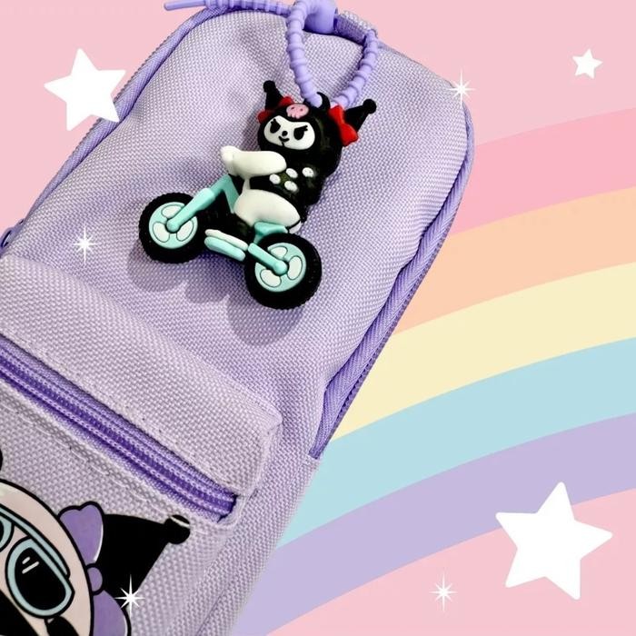 

Ready JT LRMS Kotak Pensil Sekolah Anak Gambar Kuromi My Melody Sanrio free Boneka gantungan 3D