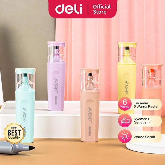 

Ready JT Deli Highlighter Set / Penanda Set Isi 6 Warna Pastel Desain Lucu S616 Multifungsi