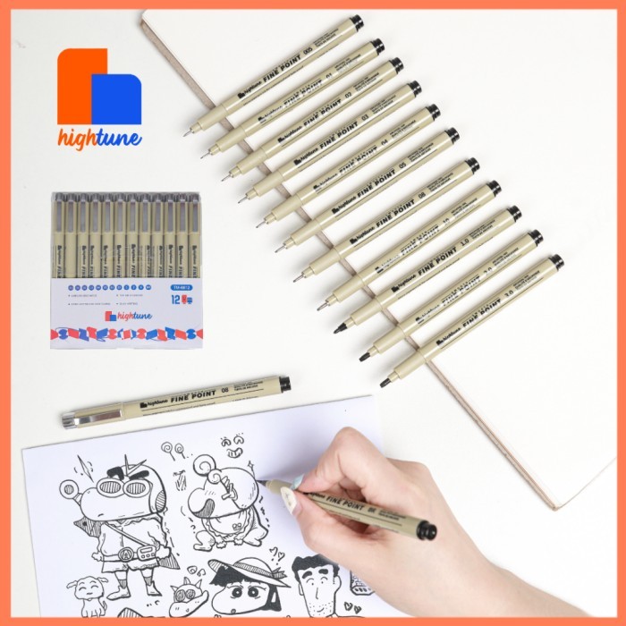 

Ready JT Hightune Micron Drawing pen set 3/5/10/12 Waterproof Drawing Pen Micron Set