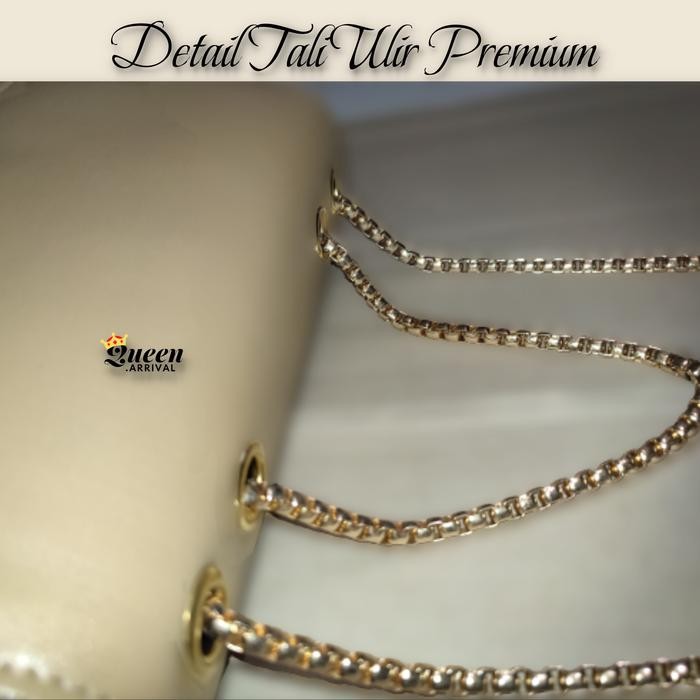 BEST SELLER Tas Selempang Wanita AGHATA Sling Bag Model Simple Polos dengan Tali Rantai Ulir Tebal -