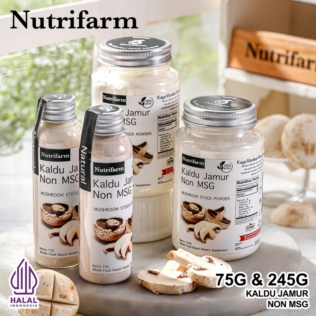

NUTRIFARM KALDU JAMUR 75G 245G NON MSG/ TOTOLE MERANG MPASI BAYI/KALDU JAMUR ORIGINAL ORGANIK/