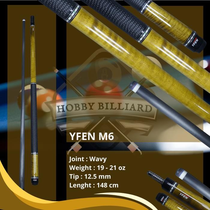 YFEN M SERIES LEATHER WRAP CARBON STICK PLAY BILLIARD