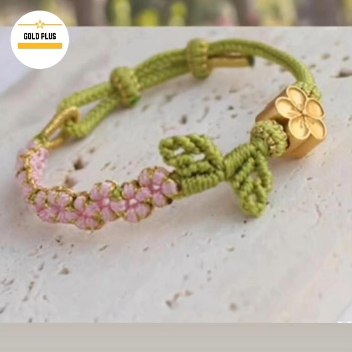 Gelang Tali Emas Sakura 24K Terbaru