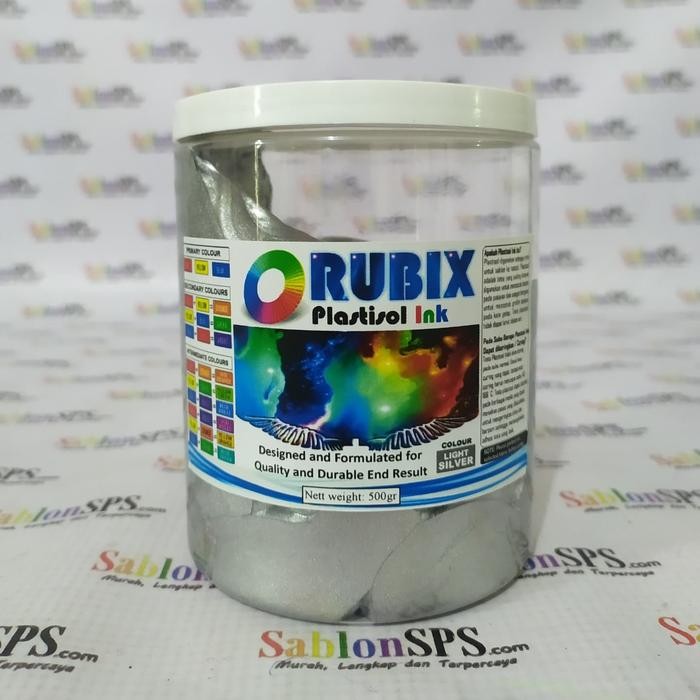

Tinta Sablon Plastisol Rubix Light Silver 500Gr #Gratisongkir