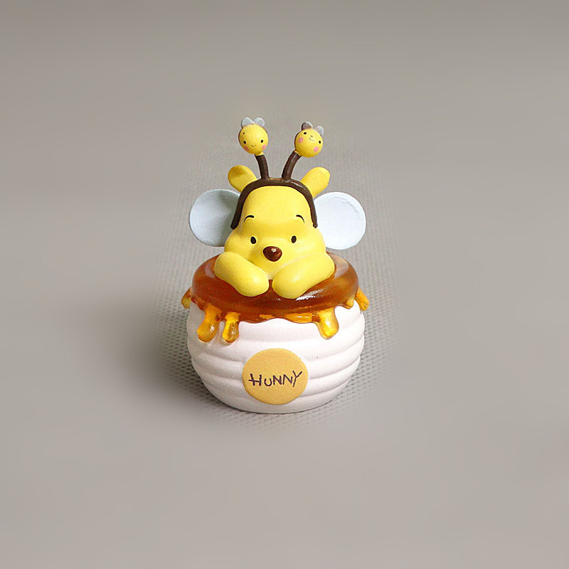 Anime Kawaii Winnie The Pooh Action Figure Model Collectible Cartoon Doll Cake Desktop Home Party